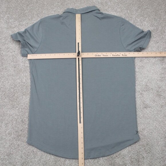 Cuts Curve-Hem Polo Shirt Adult 2XL XXL Green PYCA Pro Short Sleeve Pullover - Picture 10 of 13